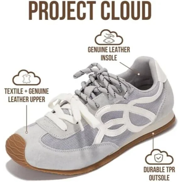 Womens Light Blue Memory Foam Shoes Lightweight Nonslip Walking Confort Sneakers - Picture 2 of 5